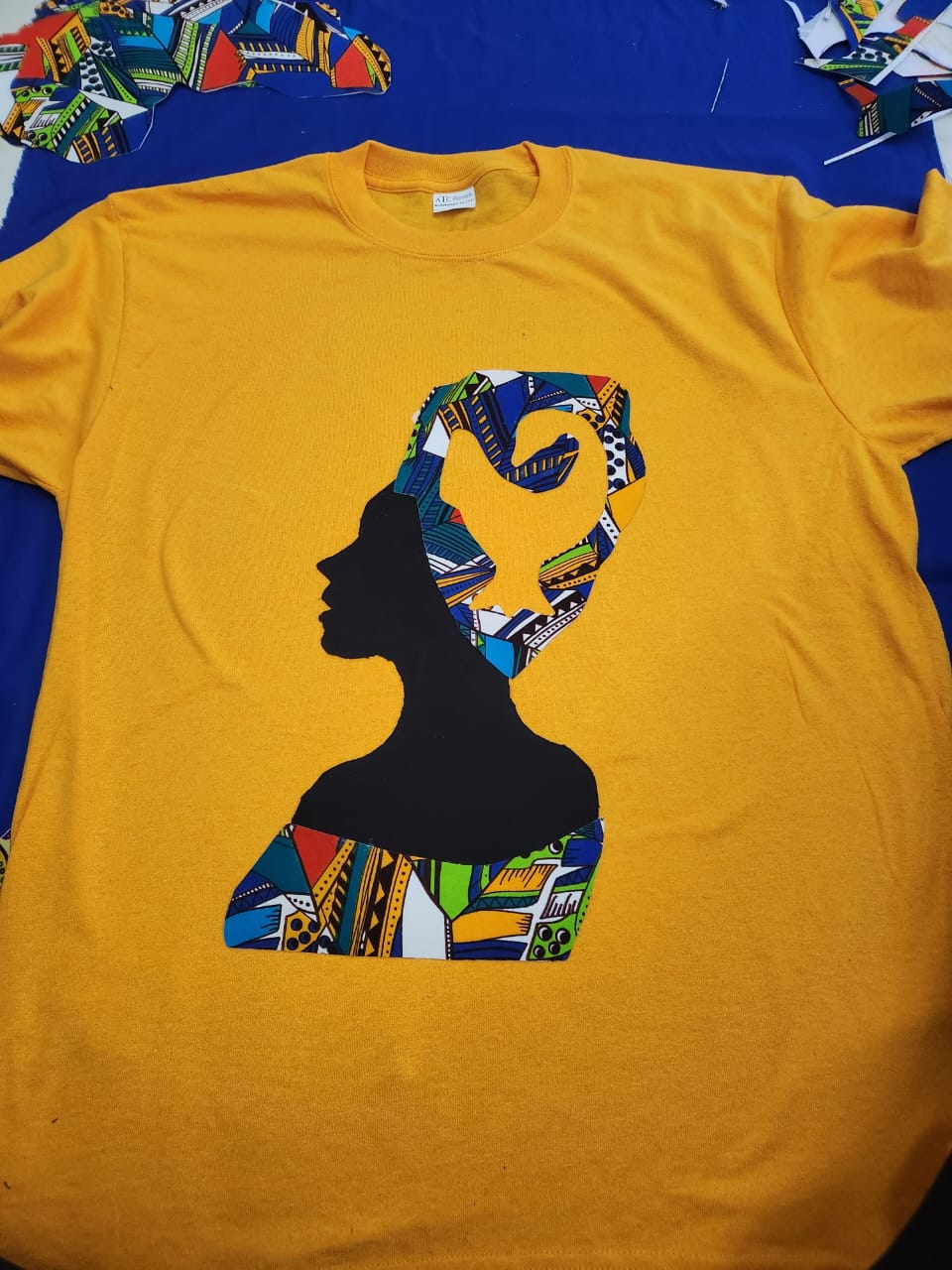 African Print TShirt-Yellow